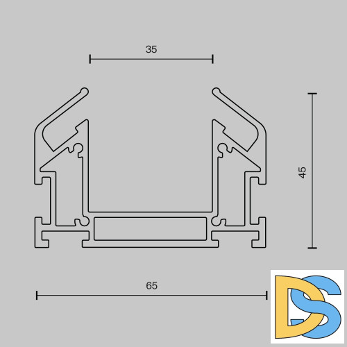 Профиль для монтажа Maytoni Three phase track system Trinity TRA005MP-312S