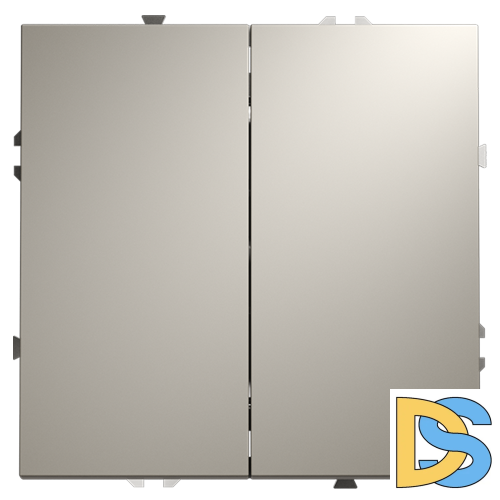 Проходной переключатель встраиваемый VOLTUM S70 двухклавишный 10А, (кашемир)