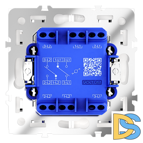 Проходной переключатель встраиваемый VOLTUM S70 двухклавишный 10А, (кашемир)