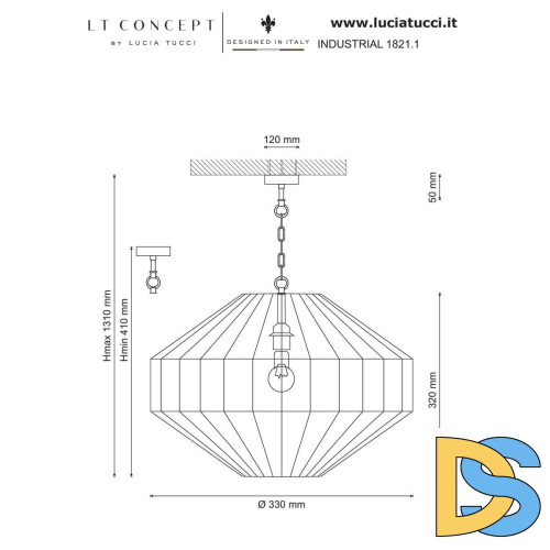 Подвесной светильник Lucia Tucci Industrial 1821.1