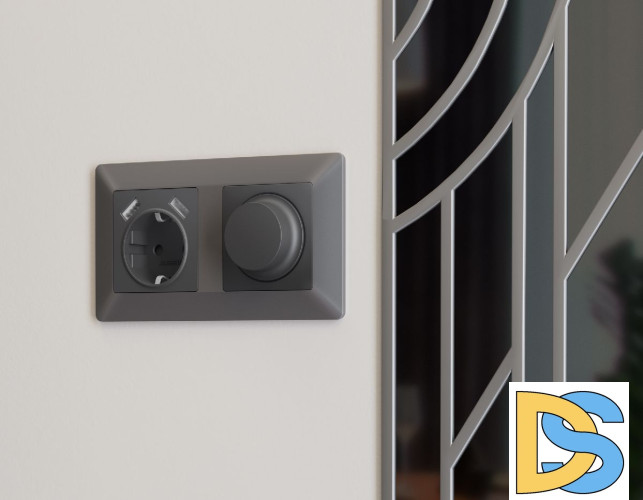 Рамка двухместная Ambrella Volt Line AF110652