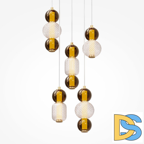 Каскадная люстра Maytoni Drop MOD273PL-L80G3K