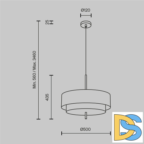 Подвесная люстра Maytoni Bergamo MOD613PL-05W1