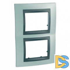 Рамка 2-ая (двойная) вертикальная, Флюорит/Графит (металл), серия UNICA TOP/CLASS, Schneider Electric