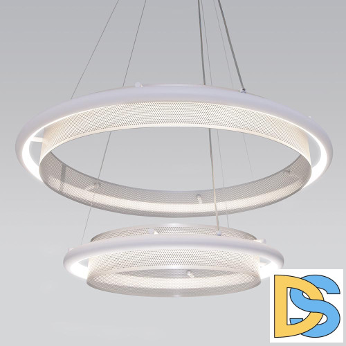 Подвесной светильник Eurosvet Imperio 90241/2 белый/ серебро Smart