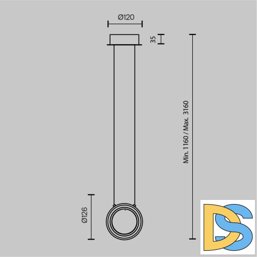 Подвесной светильник Maytoni Pharao MOD361PL-L7BS3K