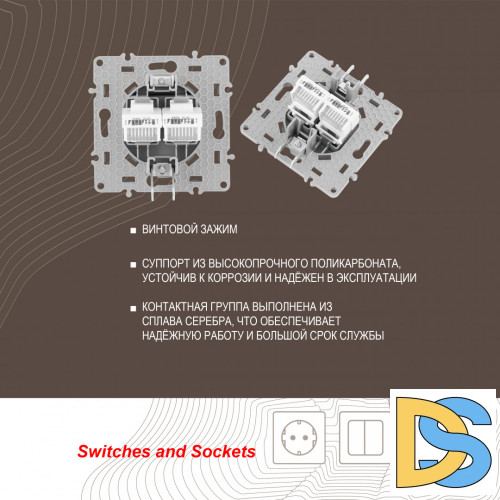 Розетка RJ45 Arte Milano 217.45-2.silver