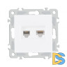 Розетка телефонная RJ11 + компьютерная RJ45 Arte Milano 206.44-1.white