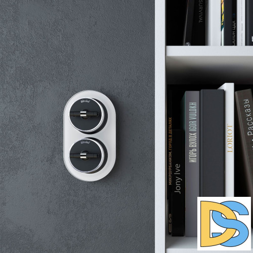 Переключатель одноклавишный Werkel Vintage черный матовый/хром W5812051 4690389174032