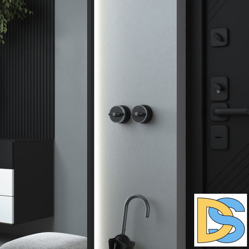 Переключатель одноклавишный Werkel Vintage черный матовый/хром W5812051 4690389174032