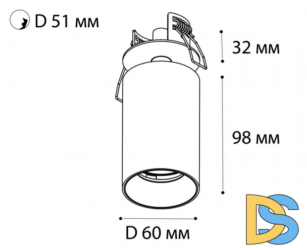 Встраиваемый спот Italline DANNY FR white