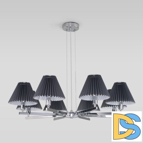 Подвесная люстра Eurosvet Peony 60136/8 хром/графит