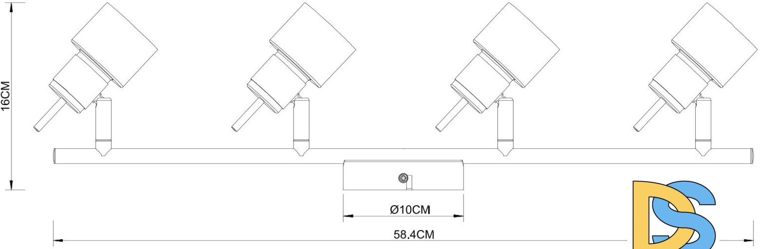 Спот Arte Lamp Almach A1906PL-4BK
