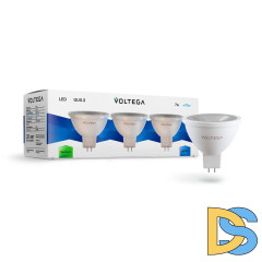 Лампа светодиодная Voltega GU5.3 7W 4000К прозрачная 7179