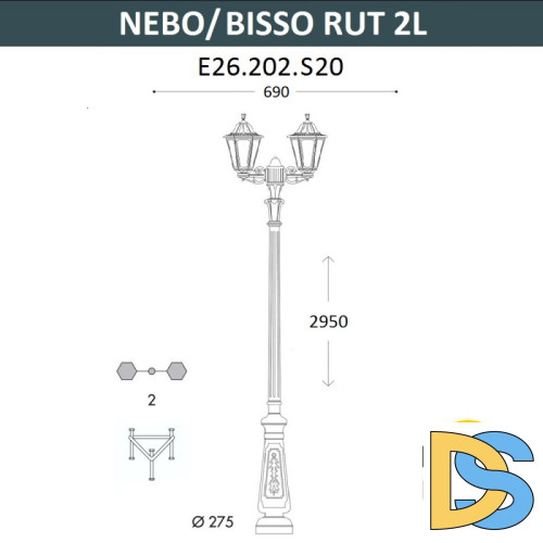 Садовый светильник Fumagalli E26.202.S20.WXF1R