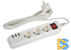 Удлинитель электрический Эра U-3es-1,5m-USB Б0052900