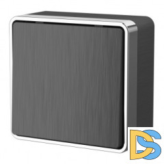 Выключатель одноклавишный проходной Gallant (графит рифленый) W5012004
