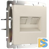 Розетка двойная Ethernet RJ-45 Werkel (айвори матовый) W1181162