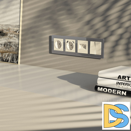 Розетка двойная Ethernet RJ-45 Werkel (айвори матовый) W1181162