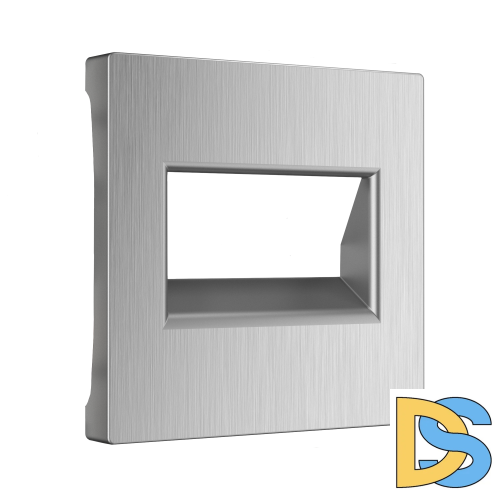 Накладка для двойной розетки Еthernet RJ-45 Werkel (серебряный рифленый) W1191109