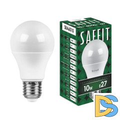 Лампа светодиодная Saffit SBA6010 шар E27 10W 4000K 55005
