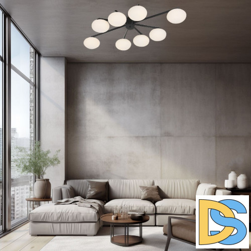 Потолочная люстра Eurosvet Opaline 70220/8 черный a065767