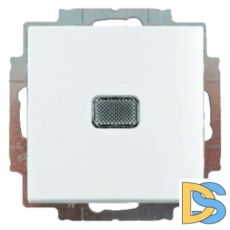 Выключатель ABB Basic 55 1-клавишный, подсветка (белый)