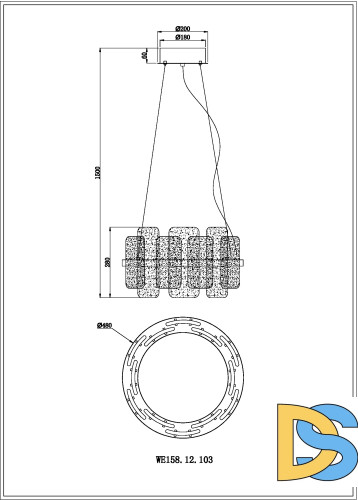 Подвесная люстра Wertmark Nelly WE158.12.103