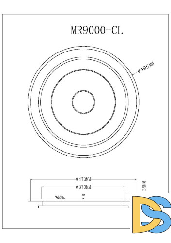 Потолочный светильник Myfar Button MR9000-CL