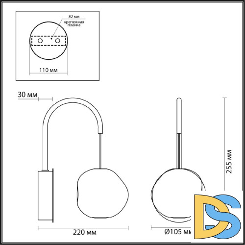 Бра Odeon Light Jemstone 5085/5WL