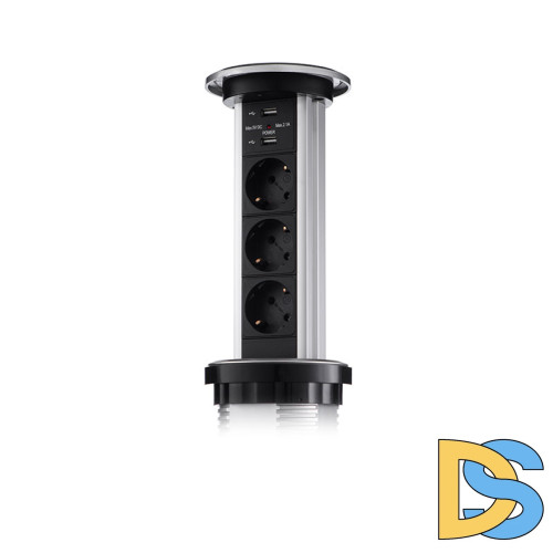 Сенсорный блок розеток LK (3 секции и 2 USB) Mebax 00-00001183