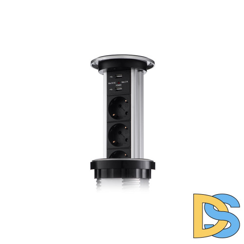 Сенсорный блок розеток LK (3 секции и 2 USB) Mebax 00-00001183