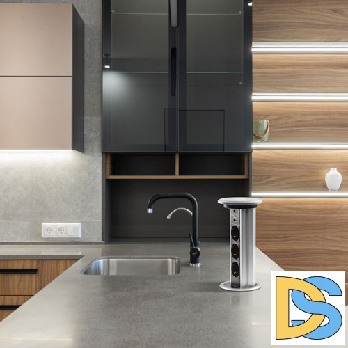 Сенсорный блок розеток LK (3 секции и 2 USB) Mebax 00-00001183