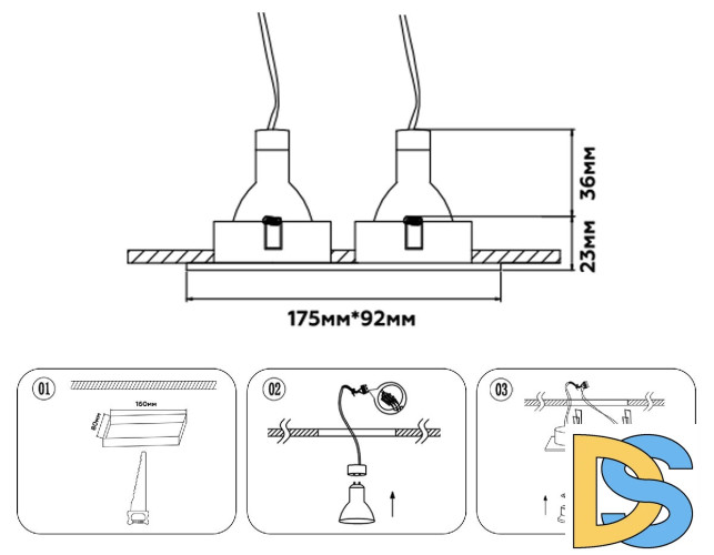 Встраиваемый светильник Ambrella Light Techno Spot Standard Tech TN102735