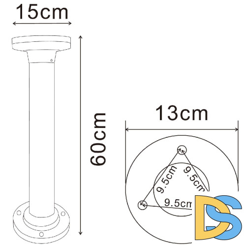 Ландшафтный светильник Arte Lamp Amsterdam A1212PA-1BK