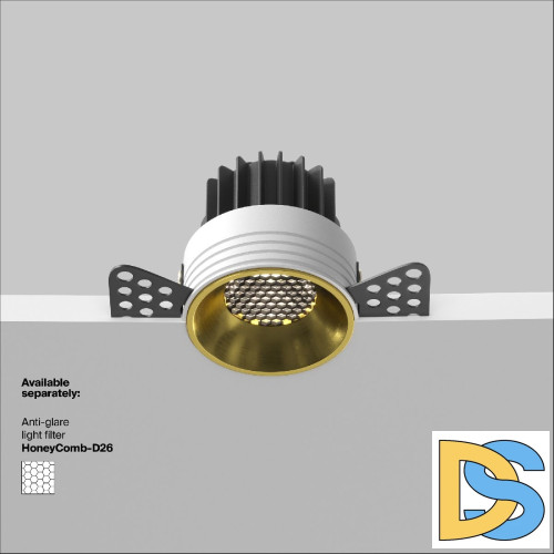 Встраиваемый светильник Maytoni Round DL058-12W4K-TRS-BS