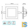 Встраиваемый светильник Gauss Glass 948111212