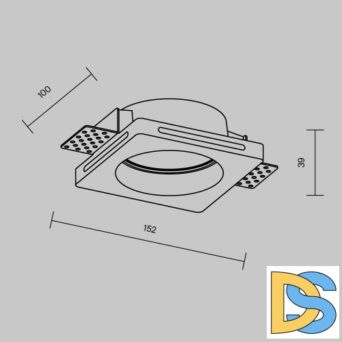 Встраиваемый светильник Maytoni Gyps Modern DL002-GU10-01-W