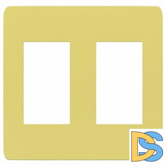 Рамка 2-ая (двойная), Зеленое яблоко/Бежевый, серия Unica Studio, Schneider Electric