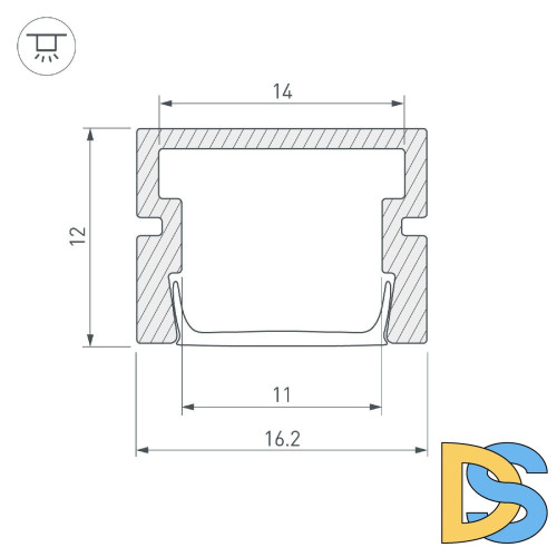 Алюминиевый профиль Arlight PDS-SM-3000 044961