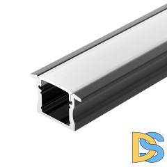 Алюминиевый профиль Arlight LINE-2315-F-2000 ANOD BLACK 044278