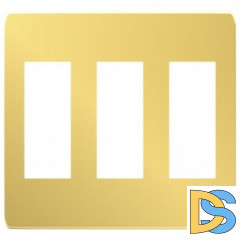 Рамка 3-ая (тройная), Золото/Бежевый, серия Unica Studio, Schneider Electric