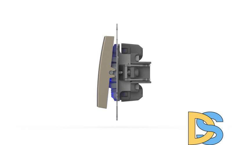 Выключатель двухклавишный с подсветкой ELBI Zena Vega 609-012500-203
