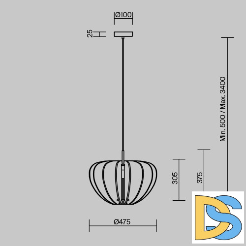 Подвесной светильник Maytoni Cambio MOD398PL-01BR