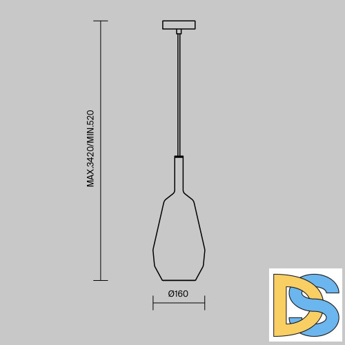 Подвесной светильник Maytoni Duality MOD271PL-01B7