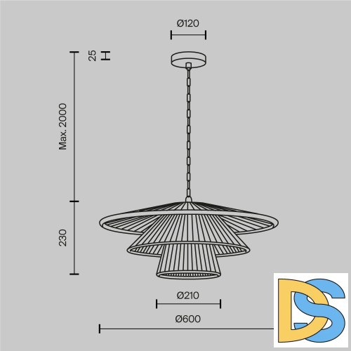 Подвесной светильник Maytoni Costa MOD394PL-01BS1