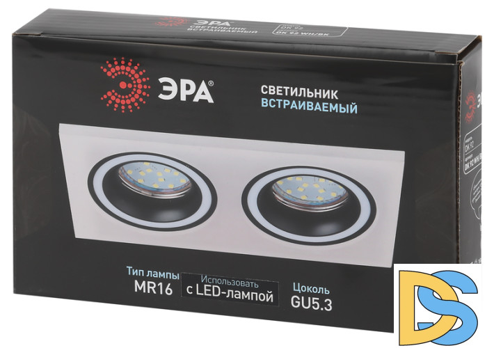 Встраиваемый светильник Эра DK92 WH/BK Б0054363