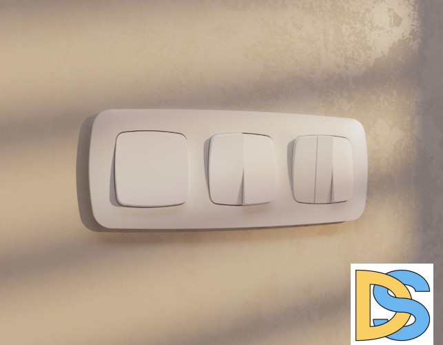 Лицевая панель для выключателя двухклавишного Ambrella Volt Omega OP2030