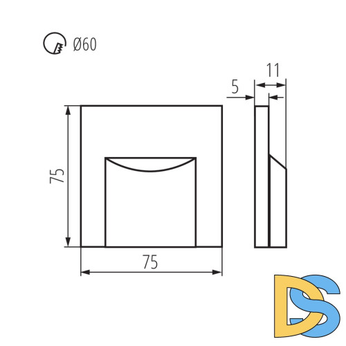 Подсветка для лестниц и ступеней Kanlux Erinus Led L W-NW 33321