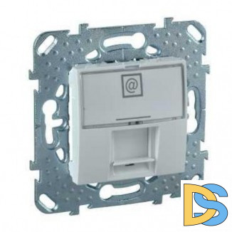 Розетка компьютерная 1-ая кат.5е, RJ-45 (интернет), Белый, серия Unica, Schneider Electric